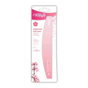Pilnik do paznokci księżyc różowy 180/240 Killys Japanese Nail Care