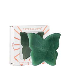 Motylek Gua Sha z awenturynu Crystallove