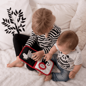 Książeczka kontrastowa Zwierzaki w zoo Babysenses