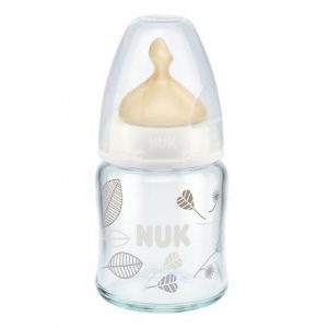 NUK Butelka szklana FC+ 120ml smoczek lateksowy 1M