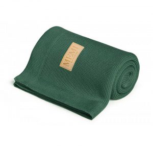Bambusowy kocyk 80x100 bottle green butelkowa zieleń Memi