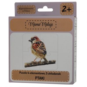 Puzzle 4-elementowe Ptaki Mama Maluje