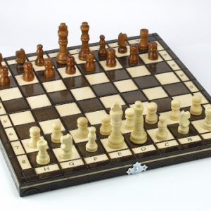 Szachy klasyczne drewniane Abino 31 cm