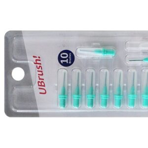 UBrush! Szczoteczki międzyzębowe stożkowe 0,9mm zielone 10szt.