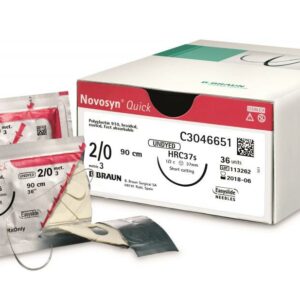Novosyn Quick 4/0 70cm igła 19mm 3/8 koła odwrotnie tnąca Easyslide (DS19) 36szt/opak. 
C3046420 szew wchłanialny poliglaktynowy niebarwiony