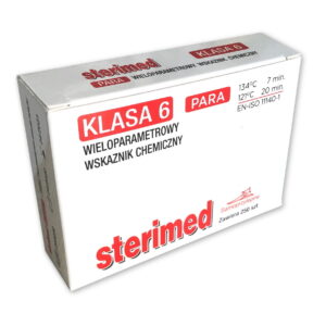 Test emulacyjny kl.VI Sterimed 134C 7/min 250szt/op 
do sterylizacji parą wodną w autoklawie samoprzylepny