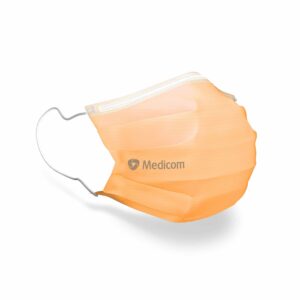 Maseczki Medicom Safe+Mask pomarańczowe 50szt. medyczne 
typ II R