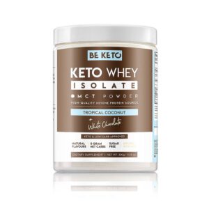 Keto Izolat Białka z MCT Kokos i Biała Czekolada BeKeto Odżywki Białkowe