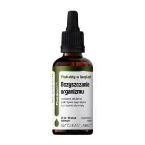Suplement Ekstrakty w kroplach Oczyszczanie organizmu 30 ml PharmoVit Clean Label