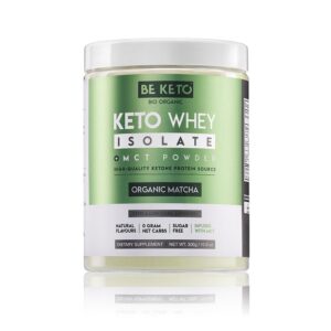 Keto Izolat Białka z MCT Organiczna Matcha BeKeto Odżywki Białkowe