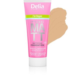 Podkład Real Matt 105 Honey Delia Cosmetics IT'S REAL MATT