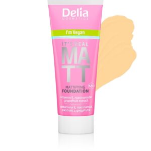 Podkład Real Matt 101 Porcelain Delia Cosmetics IT'S REAL MATT