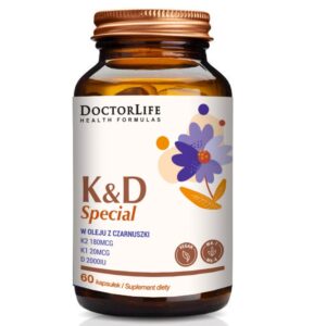 Suplement witaminy K i D w oleju z czarnuszki Doctor Life