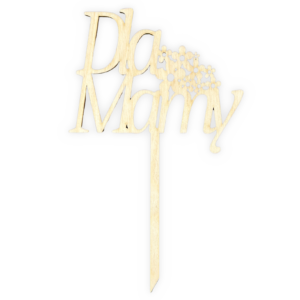 Drewniany topper pik napis dla mamy na dzień mamy matki dekoracja na piku