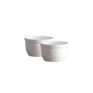 Zestaw dwóch miseczek do zapiekania typu ramekin - N°9 - biały