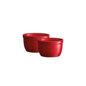 Zestaw dwóch miseczek do zapiekania typu ramekin - N°9 - czerwony