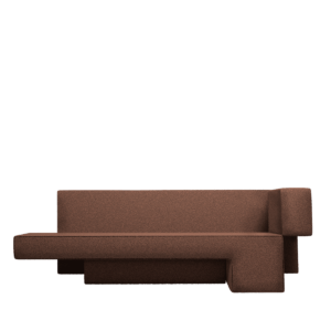 Sofa PRIMITIVE, boucle, brązowy