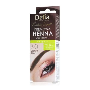 Henna do brwi w kremie ciemny brąz 3.0 Delia Cosmetics Eyebrow Expert