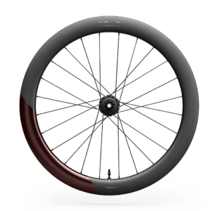 Koła Karbonowe Szosowe OQUO RP57LTD - Wine Red Carbon View Gloss - Przednie
