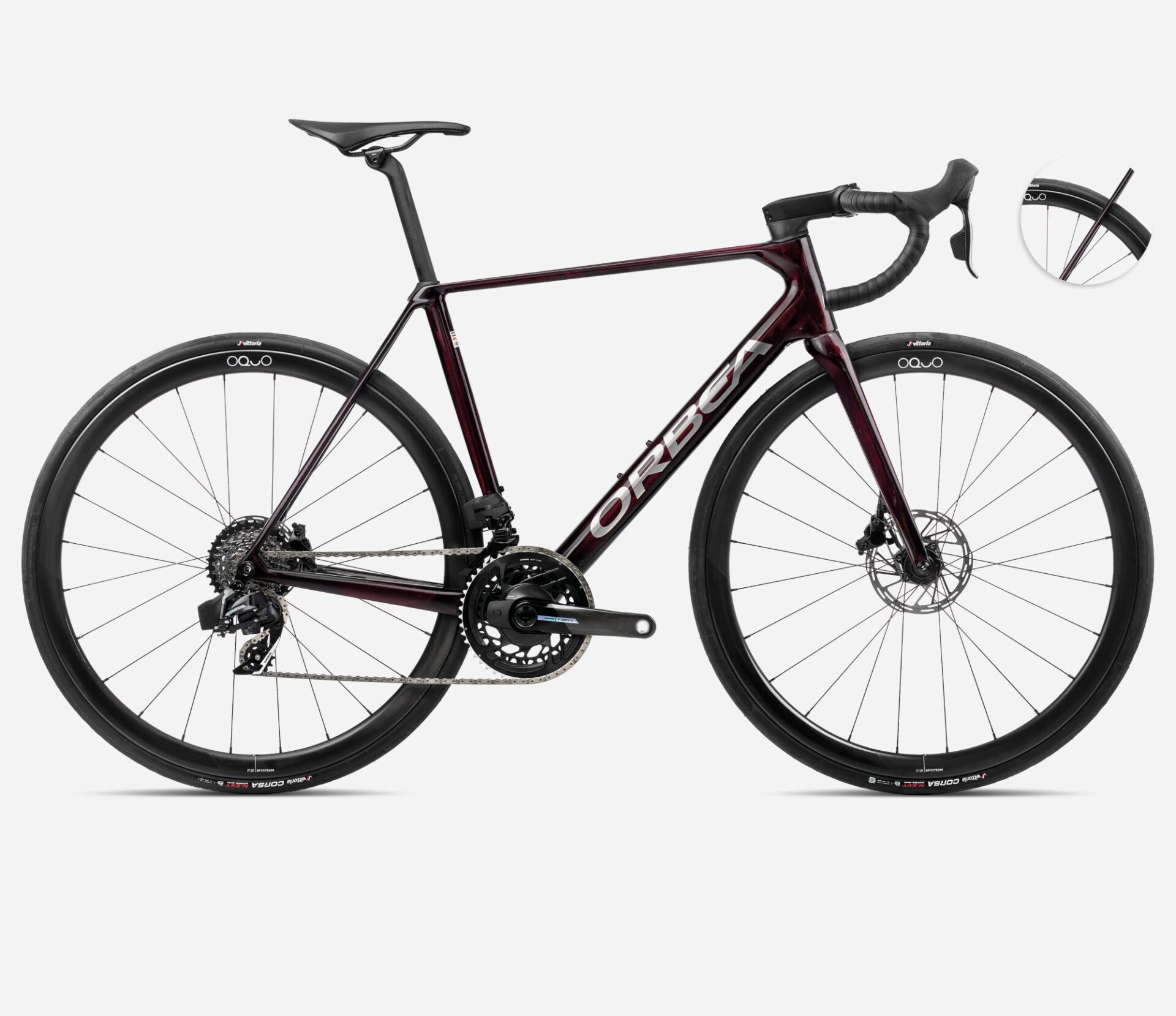 Rower Szosowy Orbea Orca M21eTEAM PWR 2025 - Carbon- czerwony - 53
